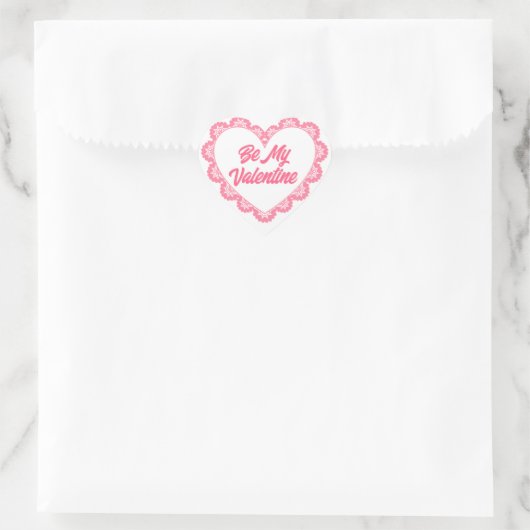 Rosa Herzklammer Land Valentine Sticker (Tasche)