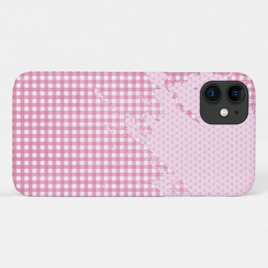 Rosa Herzklopfen abstrakt für Gingham Case-Mate iPhone Hülle (Rückseite (Horizontal))