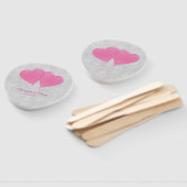 Rosa Herzklopfen Gastgeschenk Hochzeit Handfächer (Non-assembled)