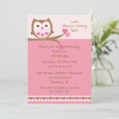 Rosa Herzklopfen Kindergeburtstag Einladung (Stehend Vorderseite)