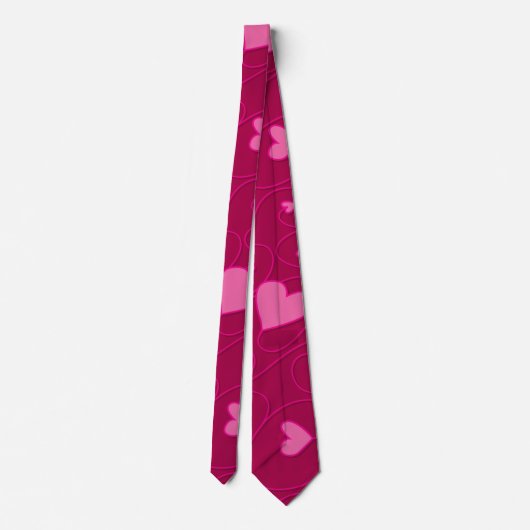 Rosa Herzklopfen Krawatte (Rückseite)