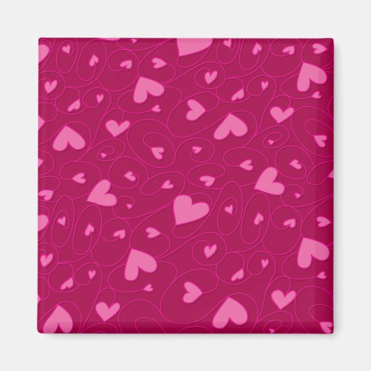 Rosa Herzklopfen Magnet (Vorne)