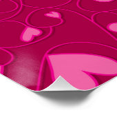 Rosa Herzklopfen Poster (Ecke)