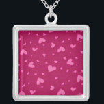 Rosa Herzklopfen Versilberte Kette<br><div class="desc">Mit diesem Wirblen,  lockeren Herzmuster verleihen Sie Ihrem Tag Eleganz!</div>