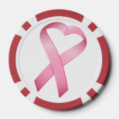 rosa Herzkrebs Pokerchips (Rückseite)