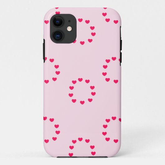 rosa Herzkreise Case-Mate iPhone Hülle (Rückseite)