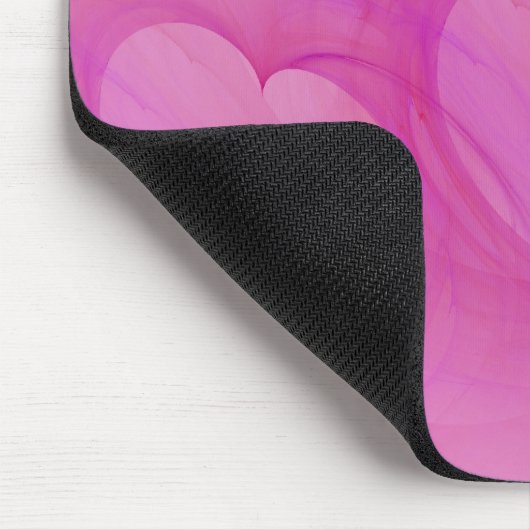 Rosa Herzlinie Mousepad (Ecke)