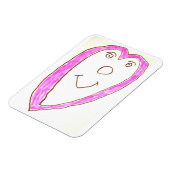 rosa Herzmagnet Magnet (Linke Seite)