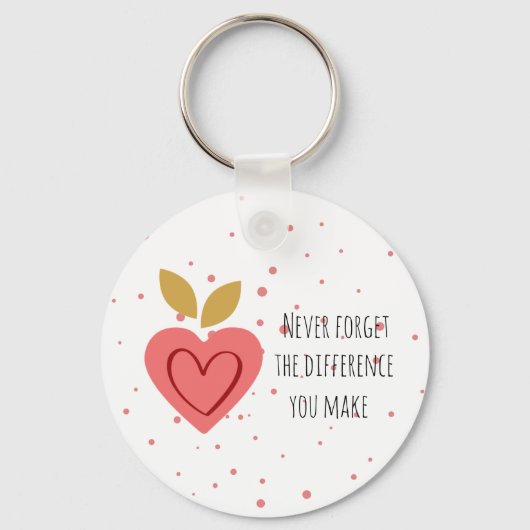 Rosa HerzMotivationsziffer Weihnachtsgeschenk Schlüsselanhänger (Vorderseite)