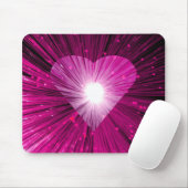 Rosa Herzmousepad Mousepad (Mit Mouse)
