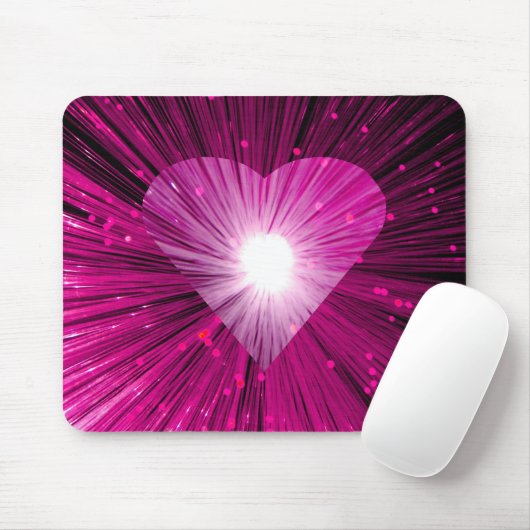Rosa Herzmousepad Mousepad (Mit Mouse)