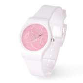rosa Herzmuster Armbanduhr (Winkel)