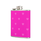 Rosa Herzmuster Flachmann (Links)