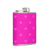 Rosa Herzmuster Flachmann (Rechts)