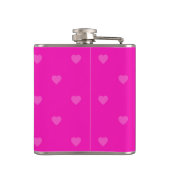 Rosa Herzmuster Flachmann (Rückseite)