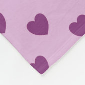 rosa Herzmuster Fleecedecke (Ecke)