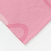 rosa Herzmuster Fleecedecke (Ecke)