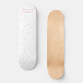 Rosa Herzmuster Giro Romantische Wasserfarbe Skateboard (Vorderseite)