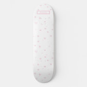 Rosa Herzmuster Giro Romantische Wasserfarbe Skateboard (Vorderseite)