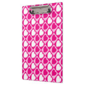 Rosa Herzmuster Klemmbrett (Links)