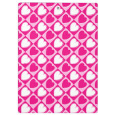 Rosa Herzmuster Klemmbrett (Rückseite)