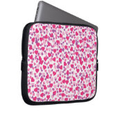 Rosa Herzmuster Laptopschutzhülle (Vorne Rechts)