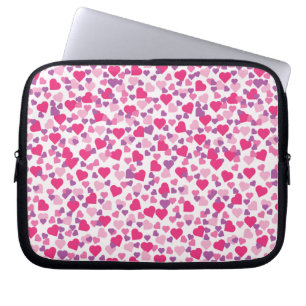 Rosa Herzmuster Laptopschutzhülle