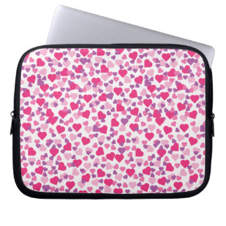 Rosa Herzmuster Laptopschutzhülle
