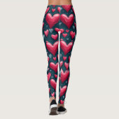 Rosa Herzmuster Leggings (Rückseite)