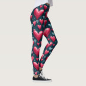 Rosa Herzmuster Leggings (Rechts)