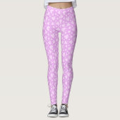 rosa Herzmuster Leggings (Vorderseite)