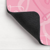 rosa Herzmuster Mousepad (Ecke)