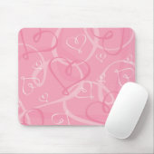 rosa Herzmuster Mousepad (Mit Mouse)