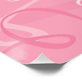 rosa Herzmuster Poster (Ecke)