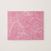 rosa Herzmuster Puzzle (Horizontal)