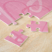 rosa Herzmuster Puzzle (Seite)