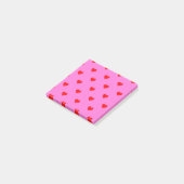 Rosa Herzmuster Retro Chic Post-it Klebezettel (angewinkelt)