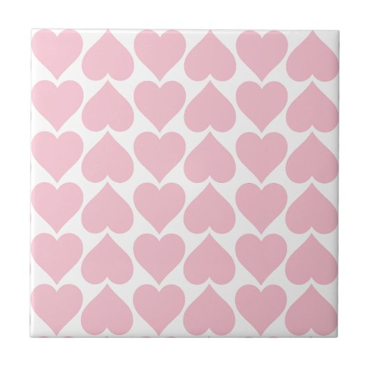 Rosa Herzmuster, Romantik, Liebe Fliese (Vorderseite)
