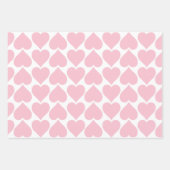 Rosa Herzmuster, Romantik, Liebe Geschenkpapier Set (Vorderseite 3)