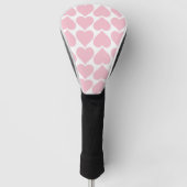 Rosa Herzmuster, Romantik, Liebe Golf Headcover (Vorderseite)