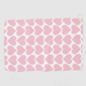 Rosa Herzmuster, Romantik, Liebe Golfhandtuch (Horizontal)