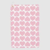 Rosa Herzmuster, Romantik, Liebe Golfhandtuch (Vorderseite)