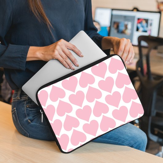 Rosa Herzmuster, Romantik, Liebe Laptopschutzhülle