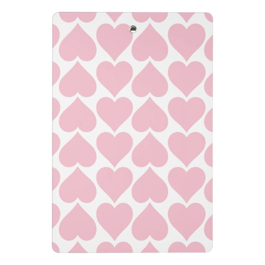 Rosa Herzmuster, Romantik, Liebe Mini Klemmbrett (Rückseite)