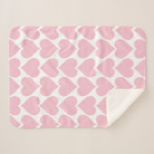Rosa Herzmuster, Romantik, Liebe Sherpadecke (Vorderseite (Horizontal))