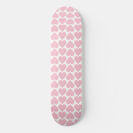 Rosa Herzmuster, Romantik, Liebe Skateboard (Vorderseite)