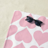 Rosa Herzmuster, Romantik, Liebe Strandtuch (Beispiel)