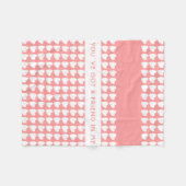 Rosa Herzmuster Sie haben eine Freundschaftsfreund Fleecedecke (Vorderseite (Horizontal))