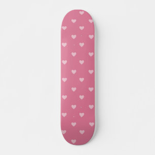 rosa Herzmuster Skateboard
