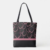 rosa Herzmuster Tasche (Rückseite)